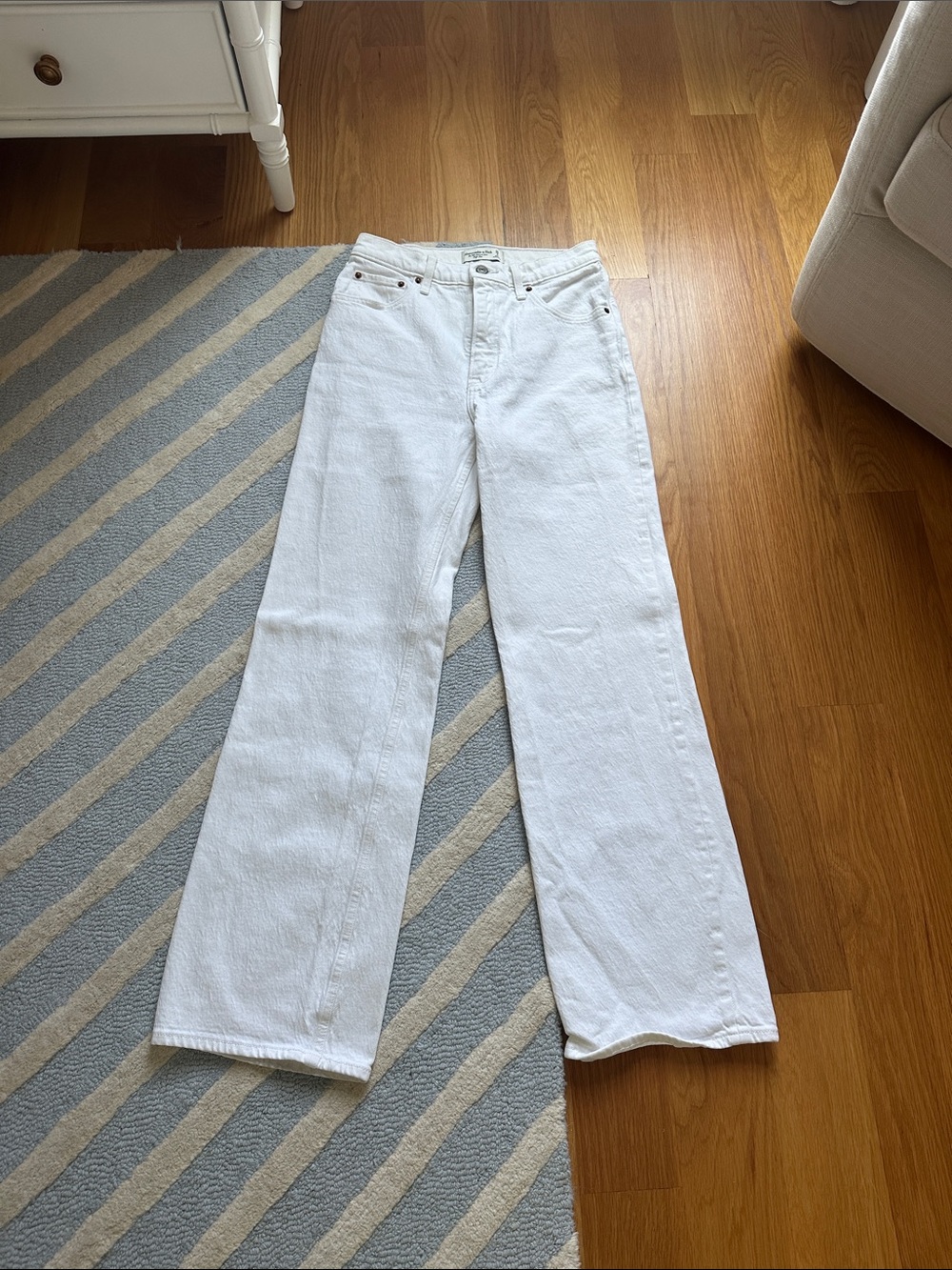 Abercrombie & Fitch White Flare Jeans